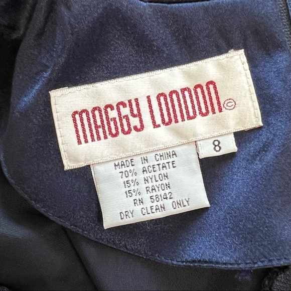 VINTAGE Velvet Mandarin Collar Qipao-Style Maxi Dress in Deep Blue/Purple Size S - Picture 3 of 3